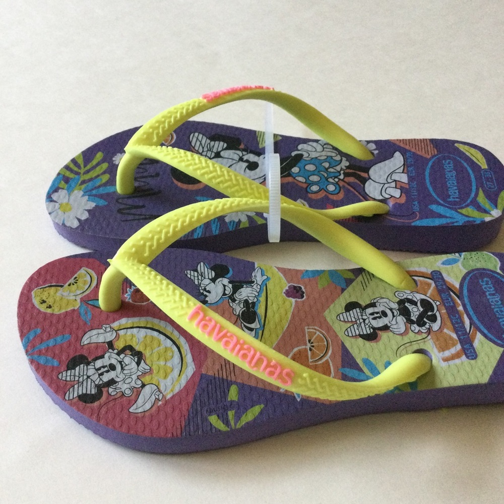 HAVAIANAS MINNIE MOUSE FLIP FLOPS TODDLER CHILD 11/12 NWOT